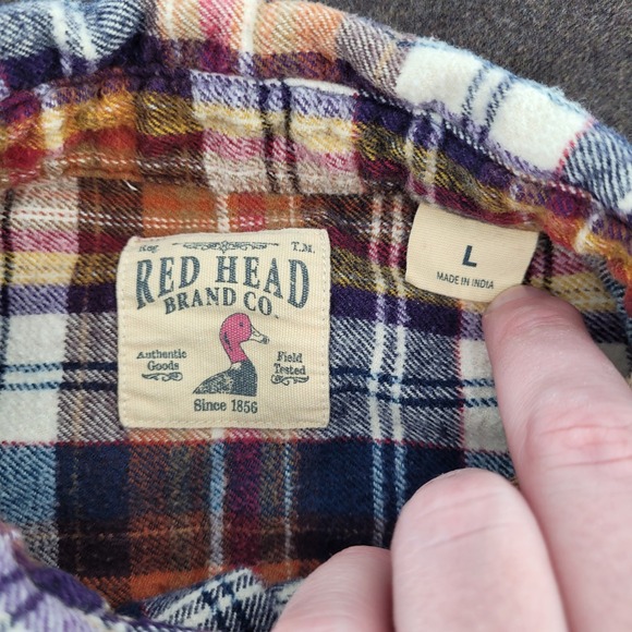 RedHead Flannel Large Shirt Bundle Plaid Brown Button Down Long Sleeve - Picture 2 of 7